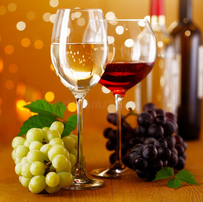 Festive Red and White Wine