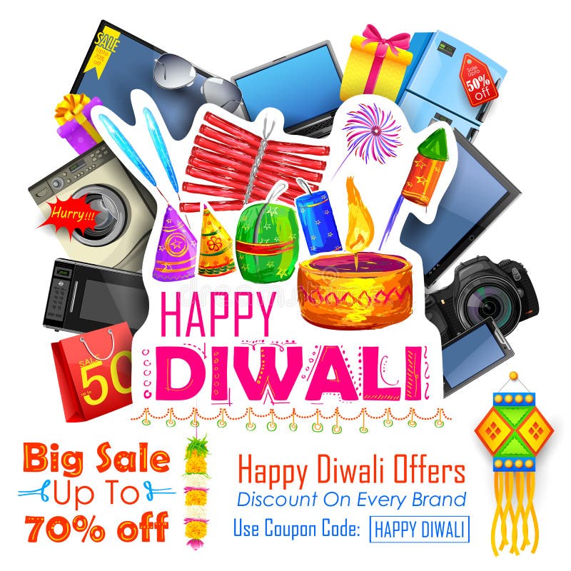 Festive Shopping Offer for Diwali holiday promotion and advertisment royalty free illustration Festive Shopping Offer for Diwali holiday promotion and advertisment royalty free illustration