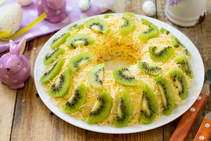 Festive Snack on Easter Table. Stock Image Image of menu, board