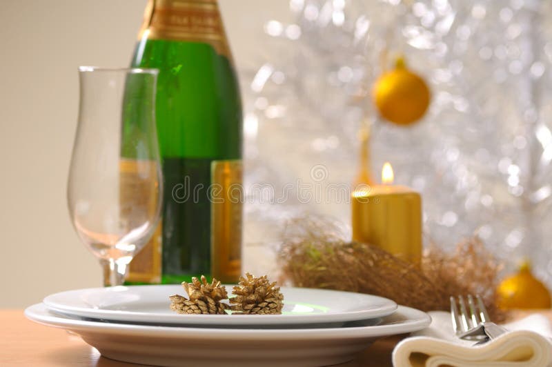 Christmas dinner stock photo. Image of dish, china, silverware - 6479296