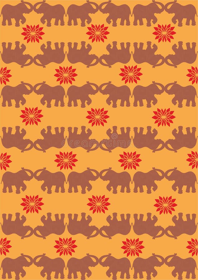 Festive Typical Indian Elephant Orange Background Stock Photography Image 24673002