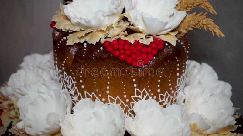 festive wedding loaf close up