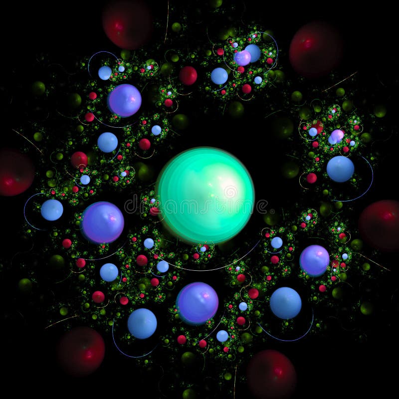 Festive wreath of colorful balloons of different sizes on a black background. vector illustration