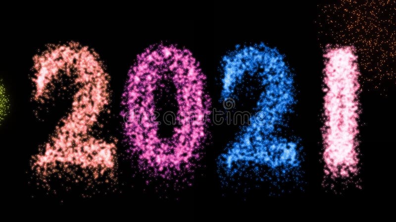 Festività festiva dell'evento 3d per i fuochi d'artificio del nuovo anno 2021