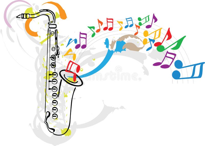 Abstract sketch of a saxo, Music festival. Vector illustration. Abstract sketch of a saxo, Music festival. Vector illustration