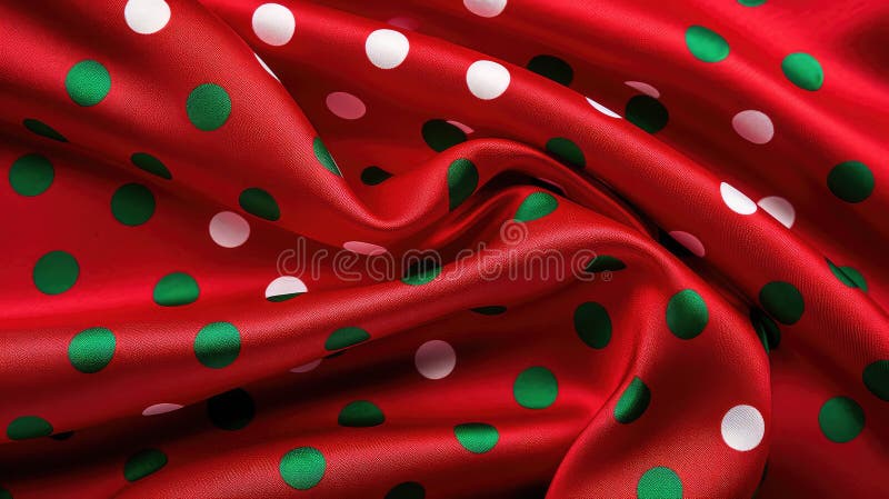 Festlicher roter und grüner Polka-Punkt lizenzfreie abbildung