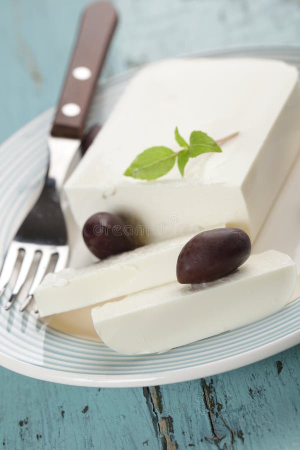 Feta cheese with olives