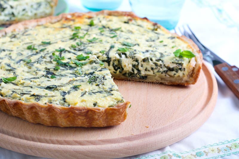 Spinach Tart stock image. Image of lorraine, cheese, delicious 54884701