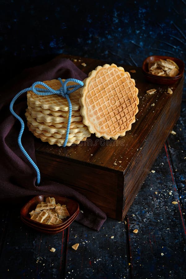 Feta waffle crackers stock image. Image of sweet, press 168565715