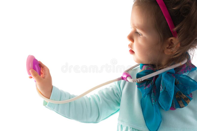 Fetiță tânără cu doctorat. conceptul de asistență medicală și medicină. stock images