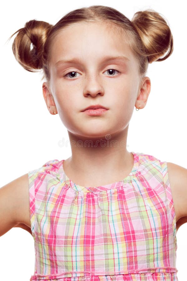 Fetiță veselă și amuzantă. stock image