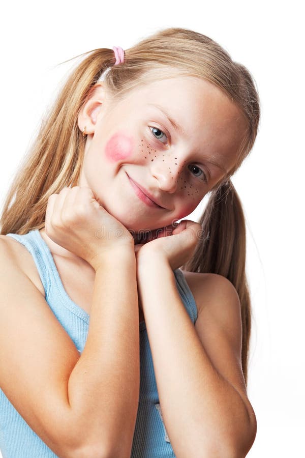Fetiță veselă și amuzantă. royalty free stock photo