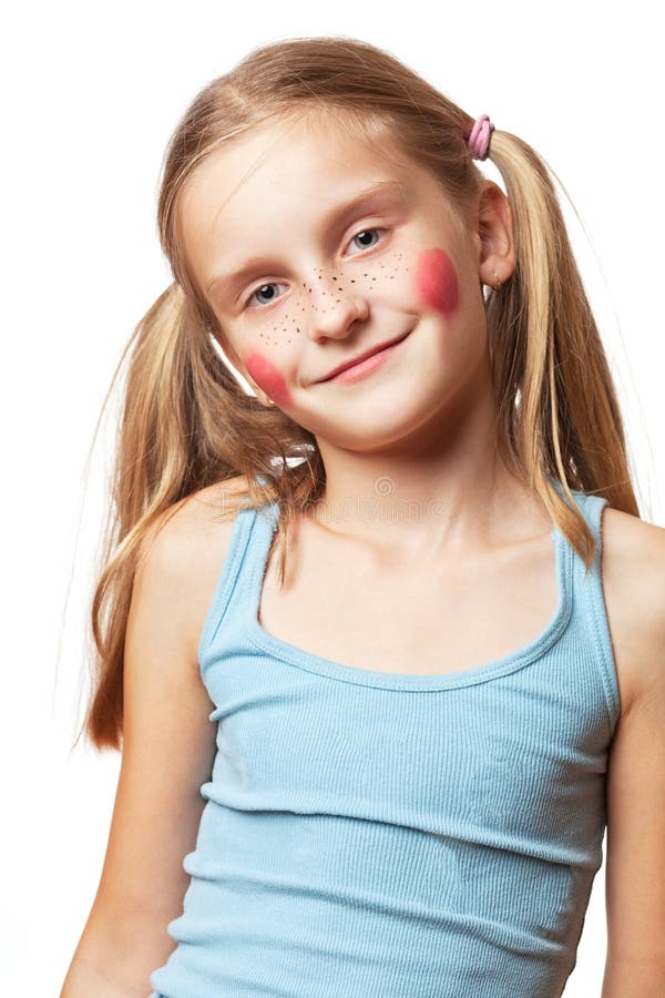 Fetiță veselă și amuzantă. royalty free stock photography