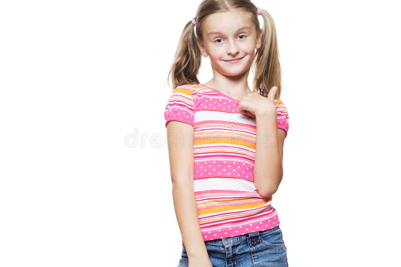 Fetiță veselă și amuzantă. royalty free stock photos