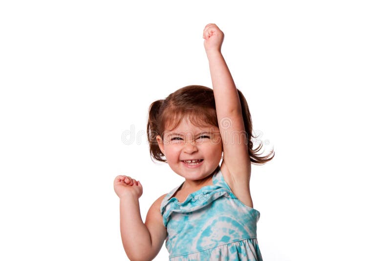 Fetiță veselă și veselă stock photos