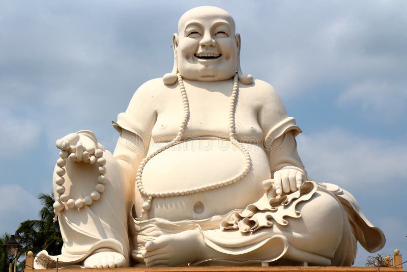Fett Buddhahuvud arkivfoto