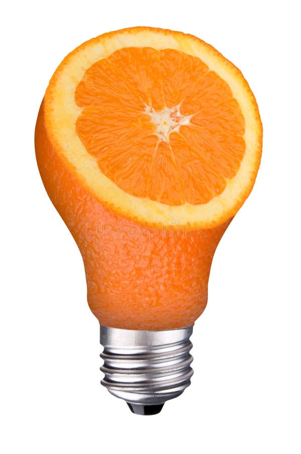 Fetta dell'arancio della lampadina