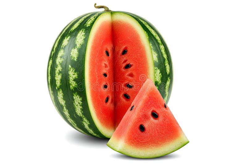 Fette di cocomero fresche illustrazione di stock