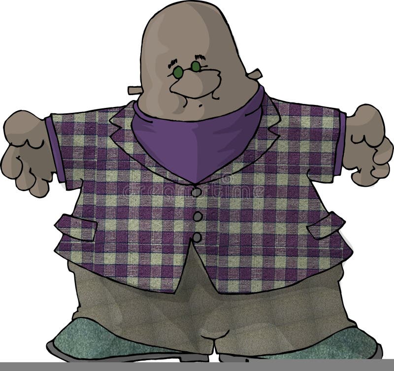 Fetter Albert stock abbildung. Illustration von chubby, karikatur - 46937