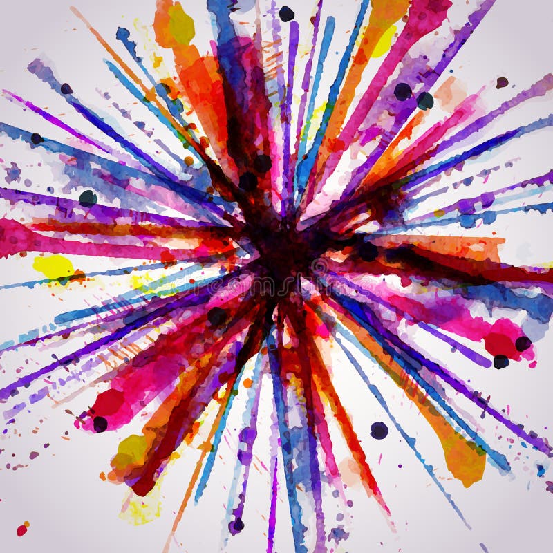 Feu d'artifice tiré par la main abstrait de fond d'aquarelle, illus de vecteur illustration de vecteur Feu d'artifice tiré par la main abstrait de fond d'aquarelle, illus de vecteur illustration de vecteur