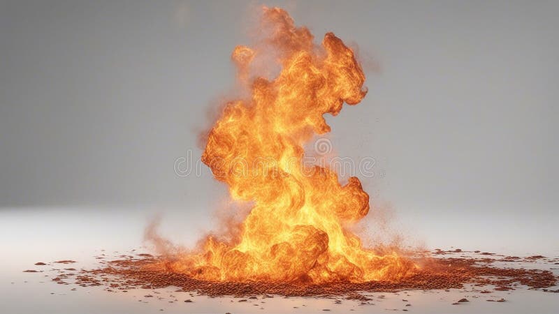 Feuer in der Nacht eine Feuerbrand mit intensiver Hitze und Licht stock abbildung