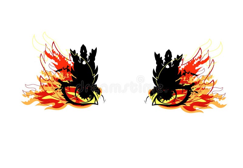 Feuerauge Gluhende Augenzusammenfassung Gemalt In Den Flammen Vektor Abbildung Illustration Von Gemalt Feuerauge