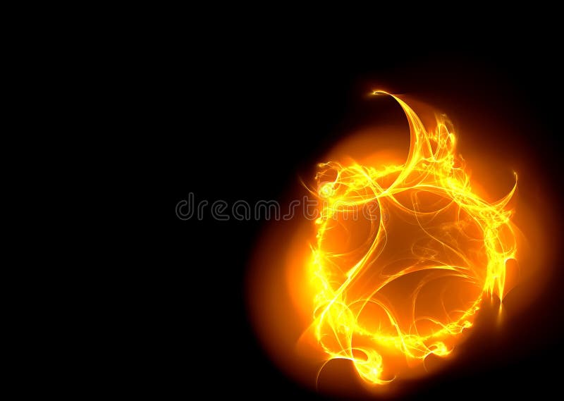 Rendered fractal, fireball shape-like, isolated on black background. Rendered fractal, fireball shape-like, isolated on black background.