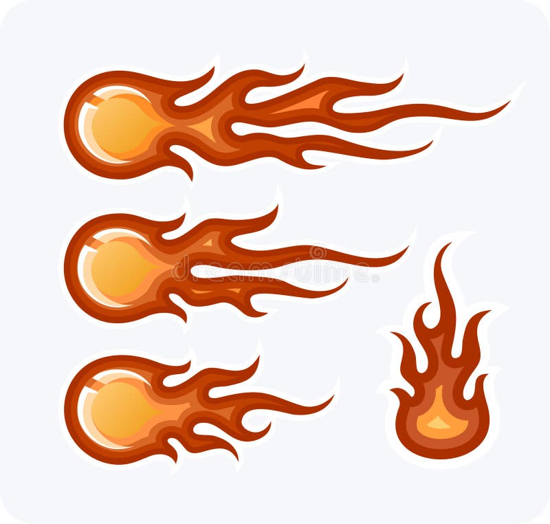 Feuerkugeln stock abbildung Feuerkugeln stock abbildung