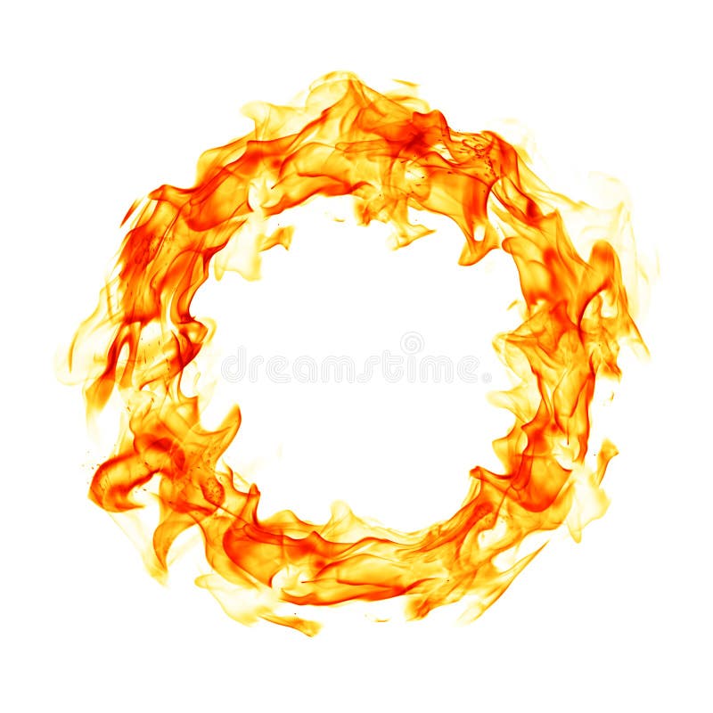 Feuerring auf weißem Hintergrund vektor abbildung