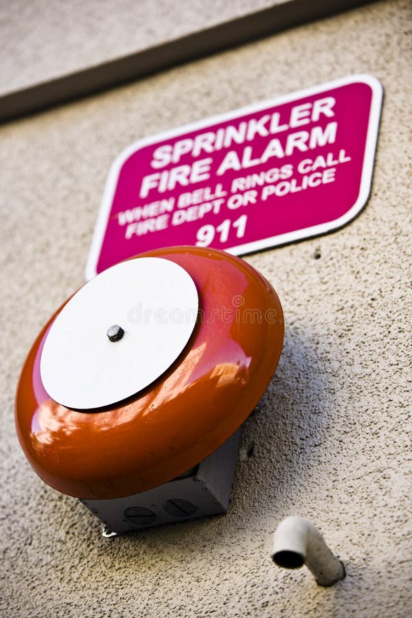 Fire station alarm and sign, 911 for emergencies. Fire station alarm and sign, 911 for emergencies.