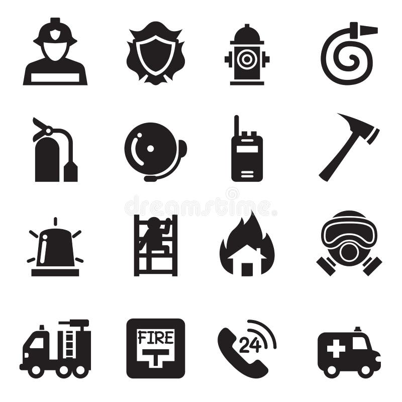 Fire Department icons Vector Illustration Graphic Design Symbol. Fire Department icons Vector Illustration Graphic Design Symbol
