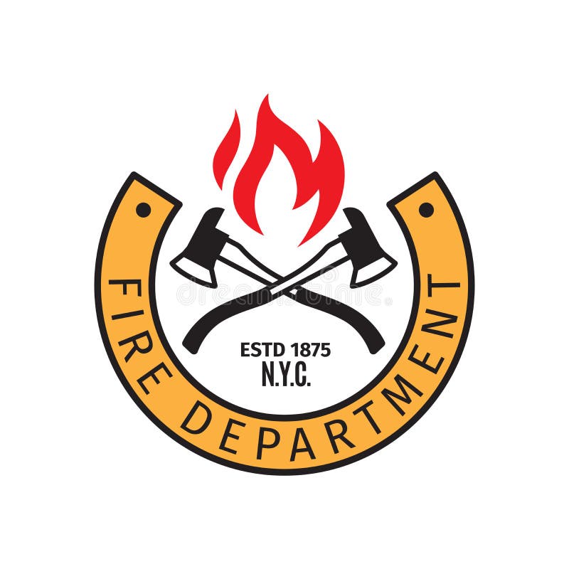 Feuerwehrausweis mit Äxten lizenzfreie abbildung Feuerwehrausweis mit Äxten lizenzfreie abbildung