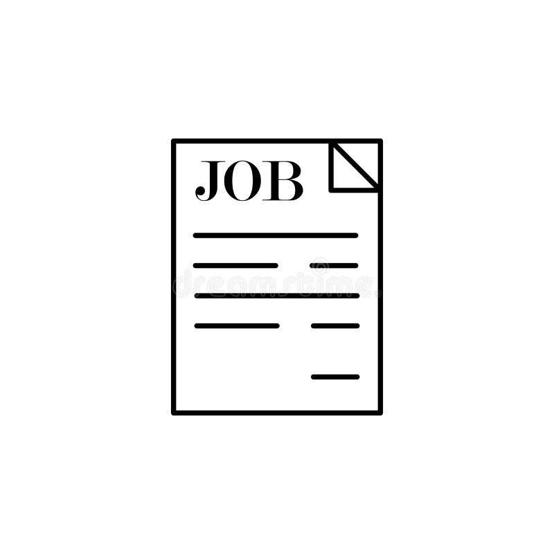 feuille avec des vacances d'emploi Élément d'icône d'entrevue d'emploi pour les apps mobiles de concept et de Web La ligne mince illustration de vecteur feuille avec des vacances d'emploi Élément d'icône d'entrevue d'emploi pour les apps mobiles de concept et de Web La ligne mince illustration de vecteur