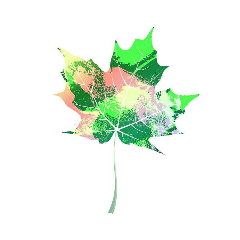 Feuille d'érable dans le style grunge, vecteur illustration libre de droits Feuille d'érable dans le style grunge, vecteur illustration libre de droits