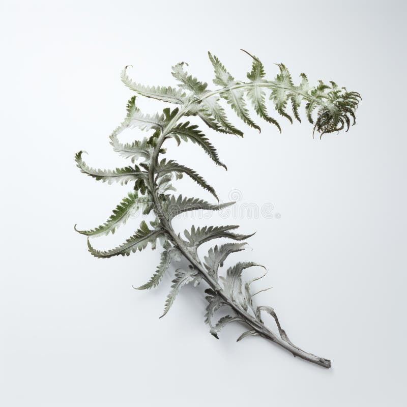 Feuille de fougère numérique 2d 3e étape 4k : oeuvre d'art inspirée de gabriel isak illustration libre de droits