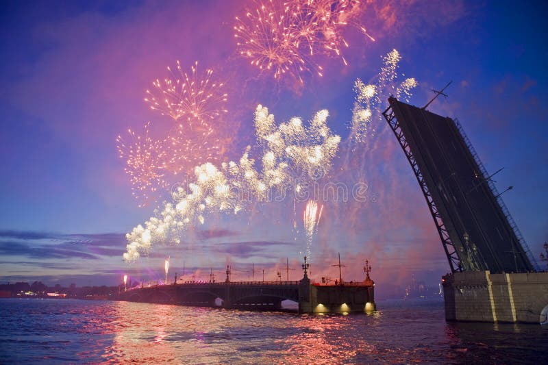 Fireworks in Sankt Petersburg, Russia, taken on June 2011. Fireworks in Sankt Petersburg, Russia, taken on June 2011