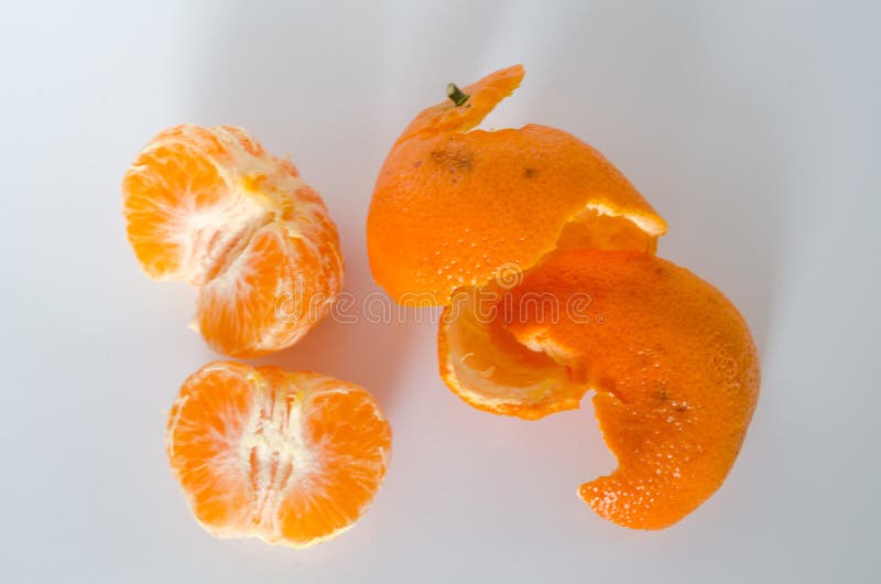 Isolated Clementine with Its Peel Stock Photo Image of orange