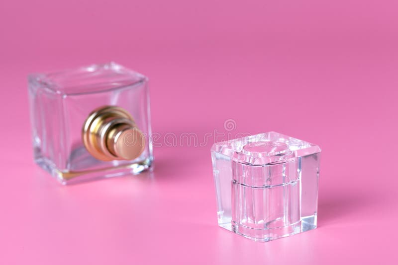 Download Few Cosmetic Bottle On Pink Background, Mockup Stock Image ...