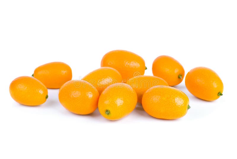 Few kumquat fruits