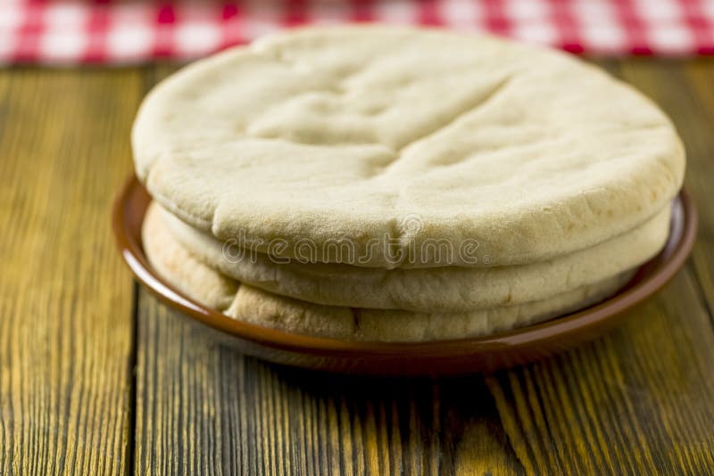A Few Pita Breads on the Plate Stock Photo Image of baker, greek