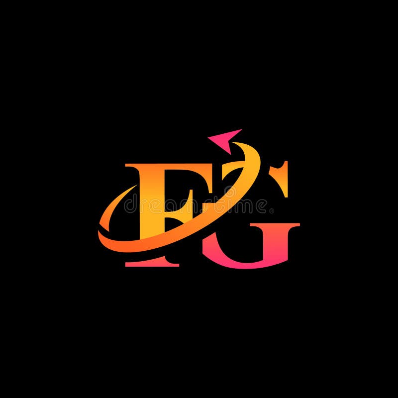 FG aerospace creative logo design royalty free illustration