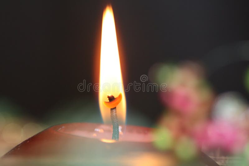 Fiamma di candela fotografia stock Fiamma di candela fotografia stock