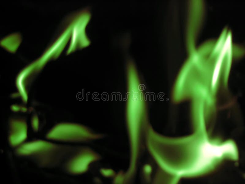 Fiamma verde astratta fotografia stock