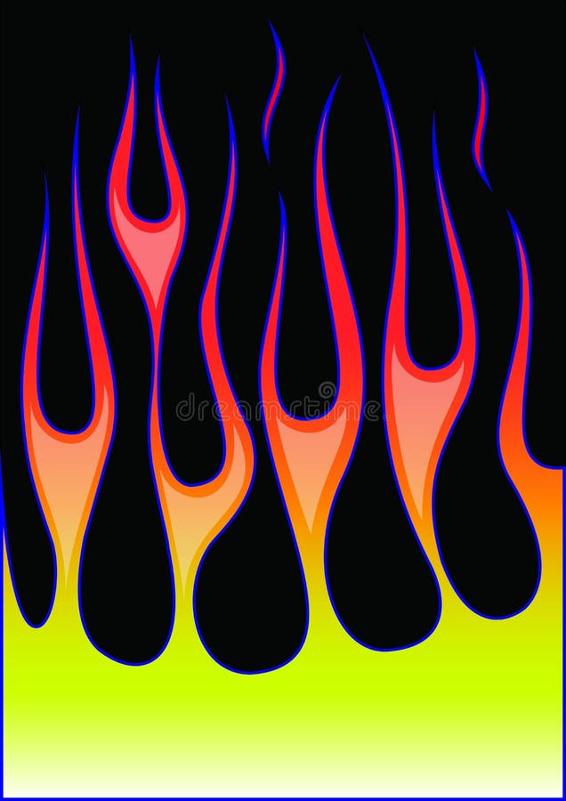 fiamme della Caldo-barretta illustrazione vettoriale fiamme della Caldo-barretta illustrazione vettoriale