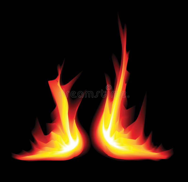 Fiamme di vettore royalty illustrazione gratis Fiamme di vettore royalty illustrazione gratis
