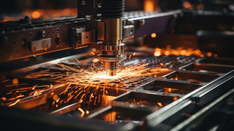 The Fiber Laser Cutting Machine Cutting Machine Cut the Stainless Steel ...