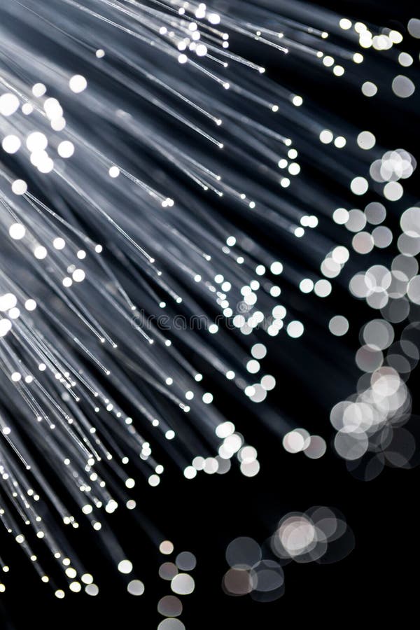 White Fiber Optic Light Bundle Stock Photo Image of close, cable
