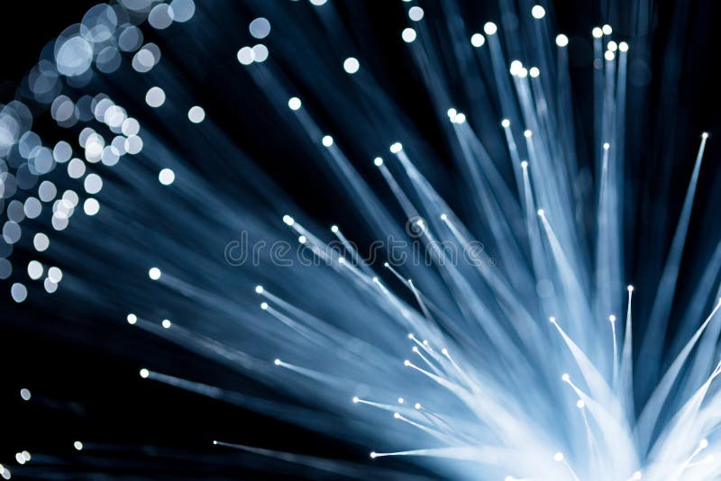 Fiber Optic with Blue Color Stock Image - Image of optic, industry