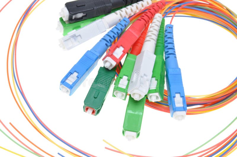 Fiber Optic Connectors and Cables Stock Image Image of equipment
