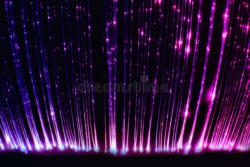 Fiber Optic Light Cables in the Light Sensory Room Stock Image Image